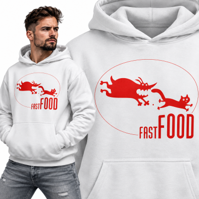 BLUZA Z KAPTUREM FAST FOOD